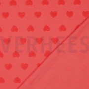 COTTON TOWELING KNIT HEARTS CORAL (thumbnail) #4