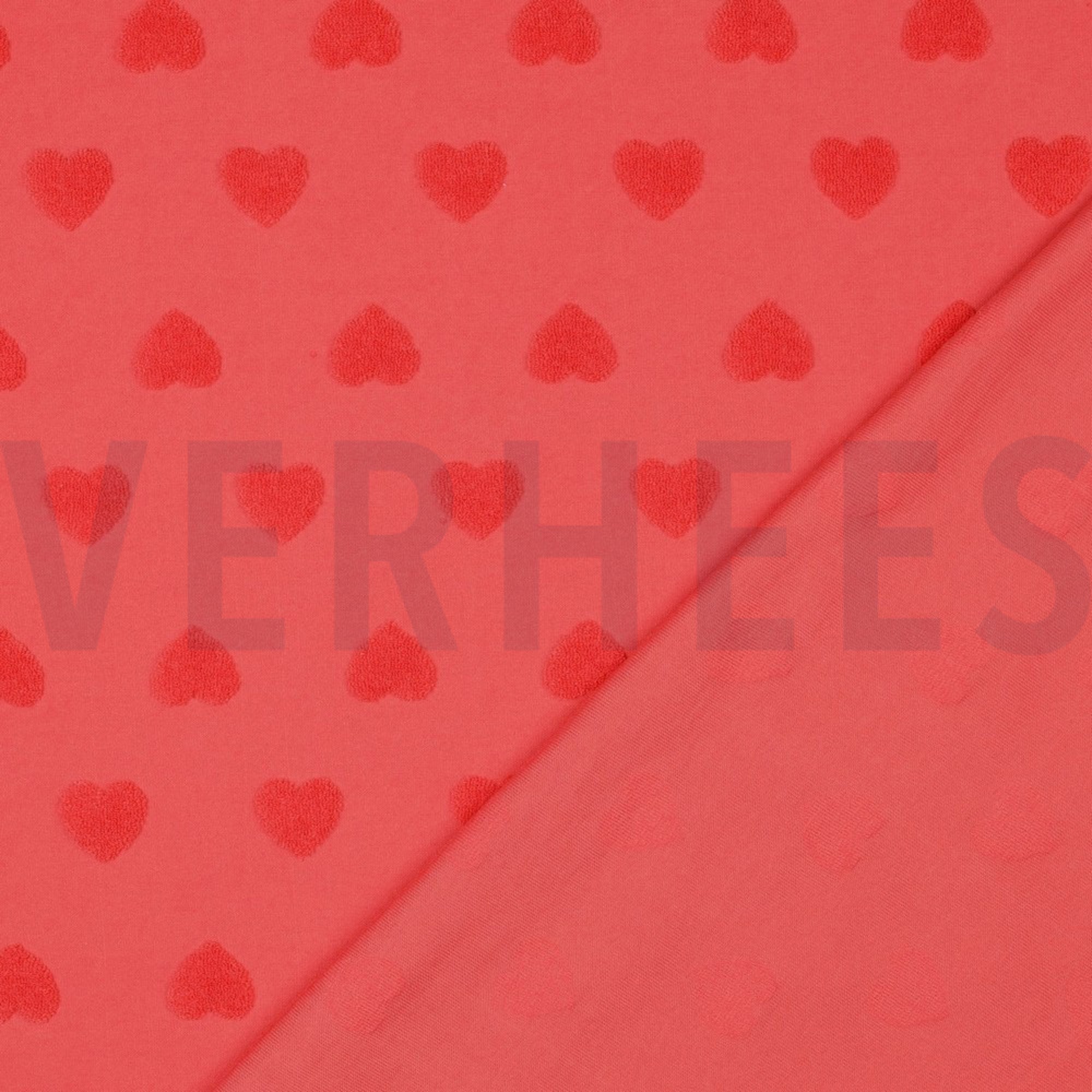 COTTON TOWELING KNIT HEARTS CORAL (high resolution) #4
