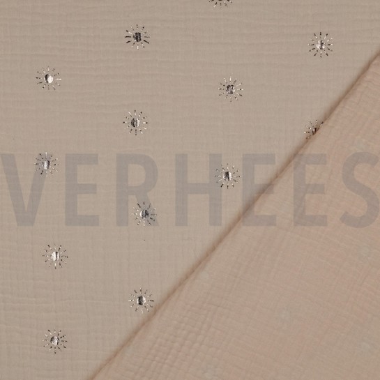 DOUBLE GAUZE FOIL SUNNY SAND #7