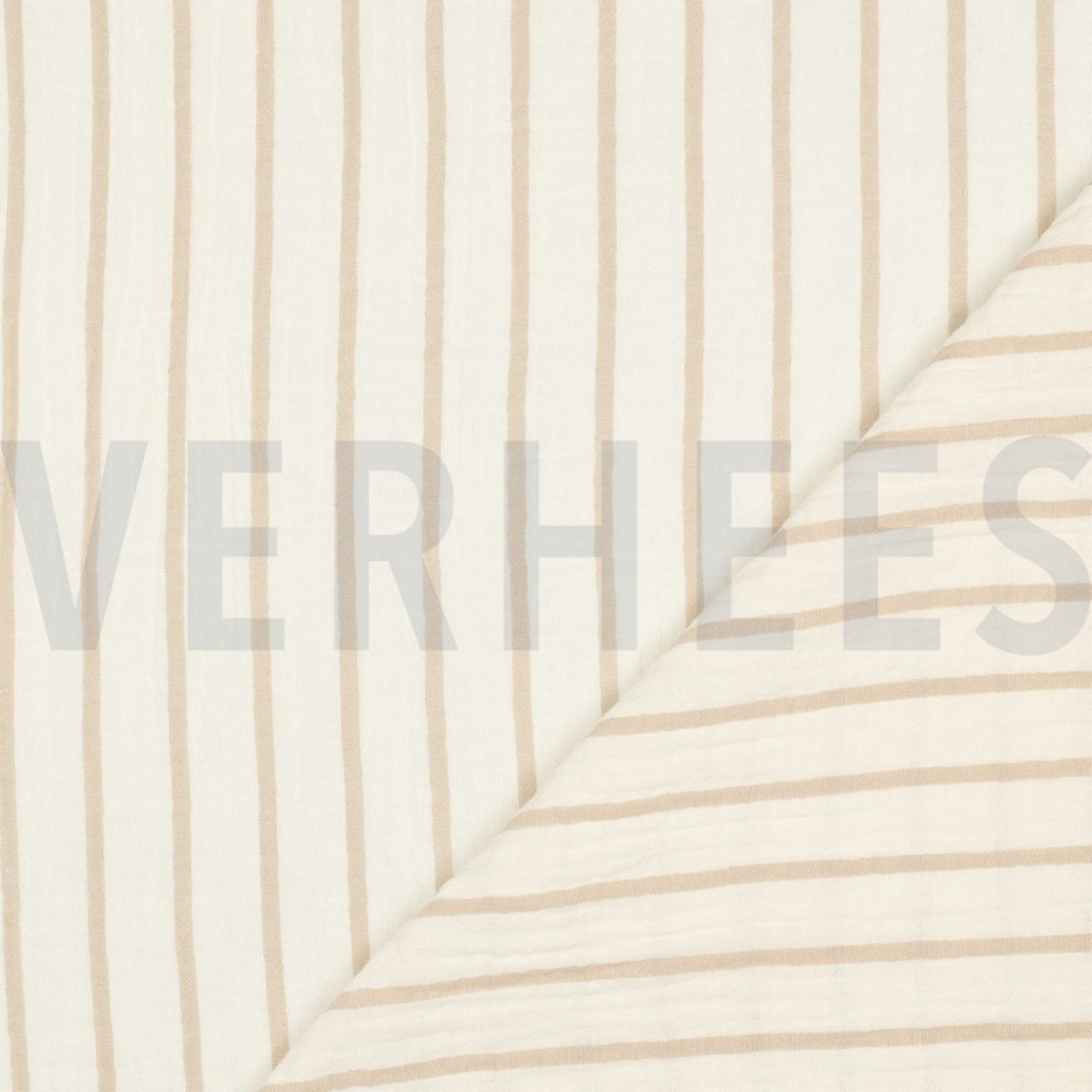 DOUBLE GAUZE YARN DYED STRIPES BEIGE (high resolution) #4