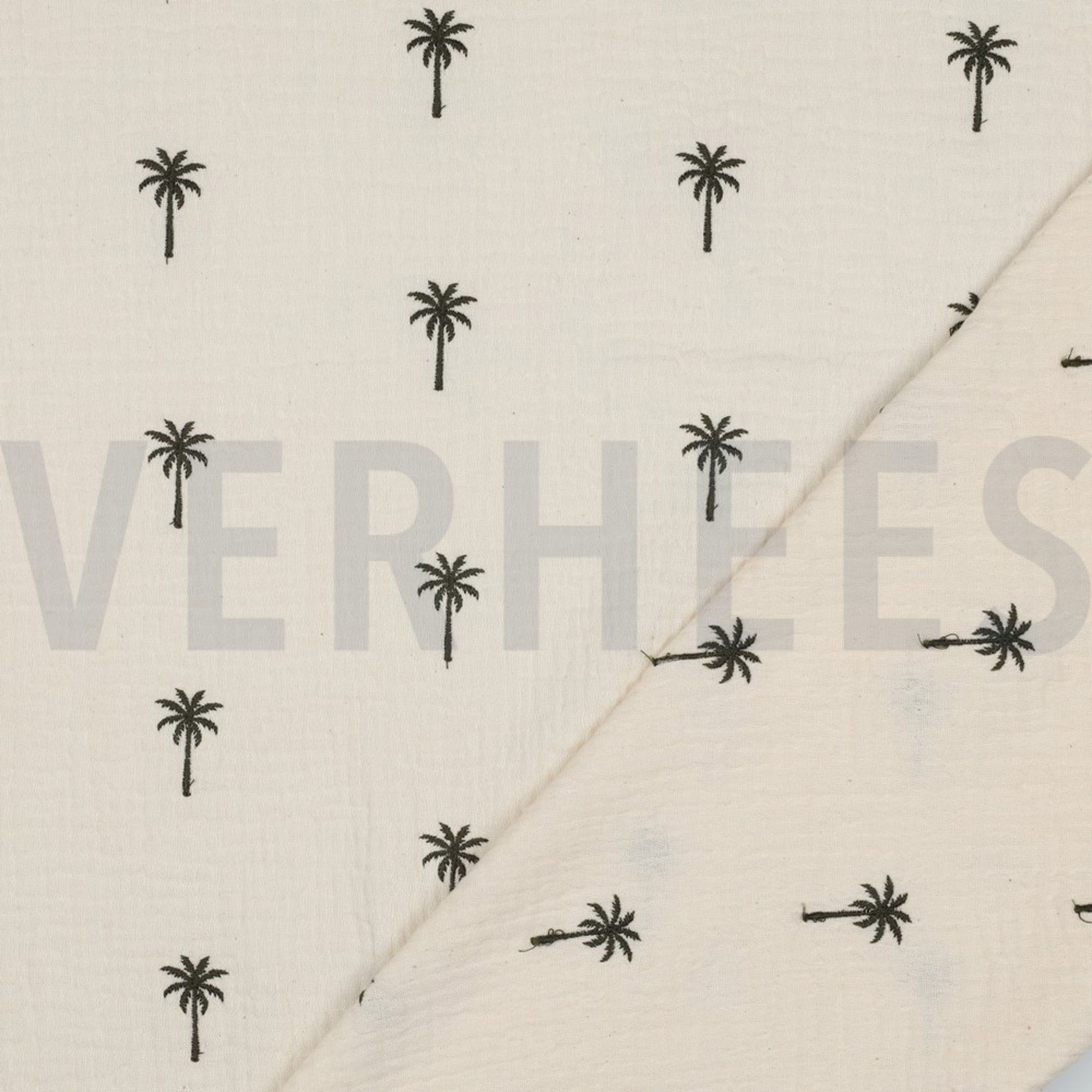 DOUBLE GAUZE EMBROIDERY PALM TREES NATURAL WASHED (high resolution) #4