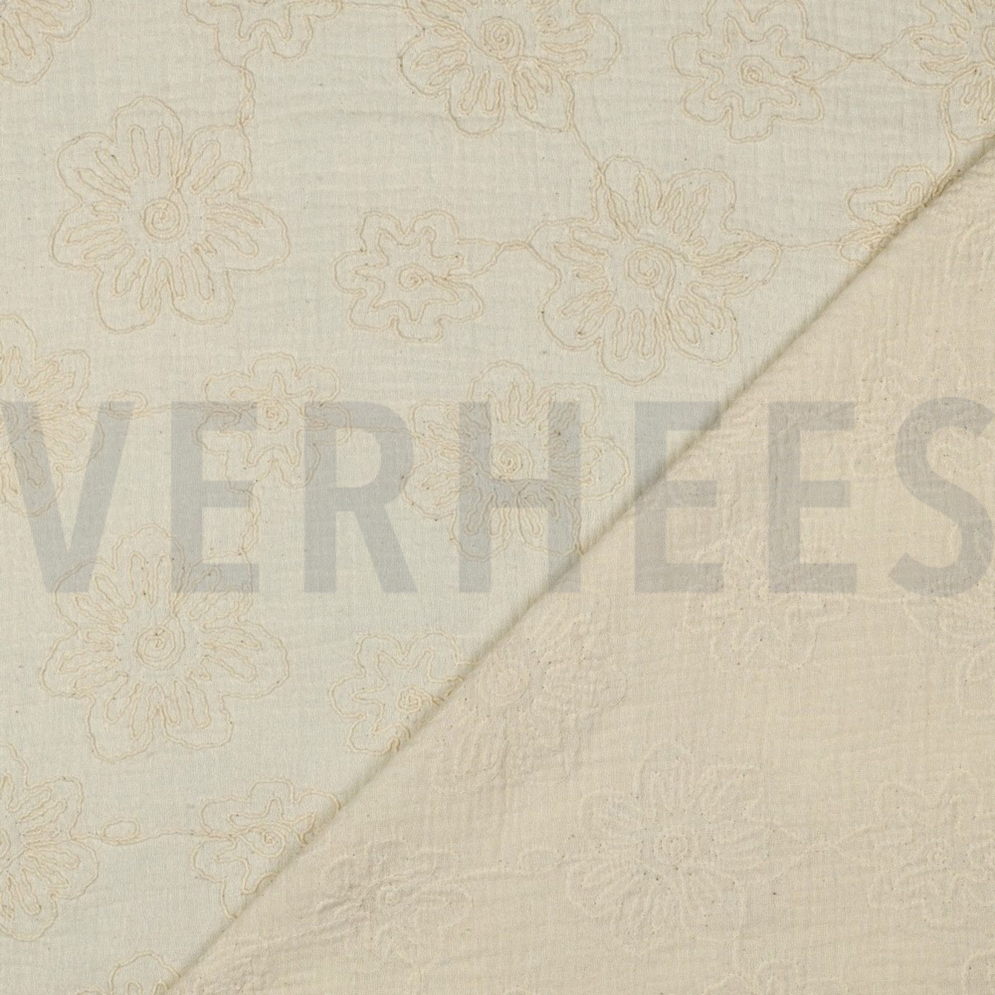 DOUBLE GAUZE EMBROIDERY FLOWERS NATURAL WASHED (high resolution) #4
