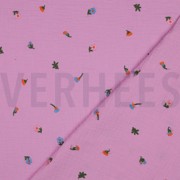 DOUBLE GAUZE EMBROIDERY FLOWERS LIGHT PINK (thumbnail) #4