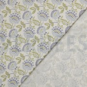 LINEN VISCOSE DIGITAL FLOWERS ECRU (thumbnail) #4