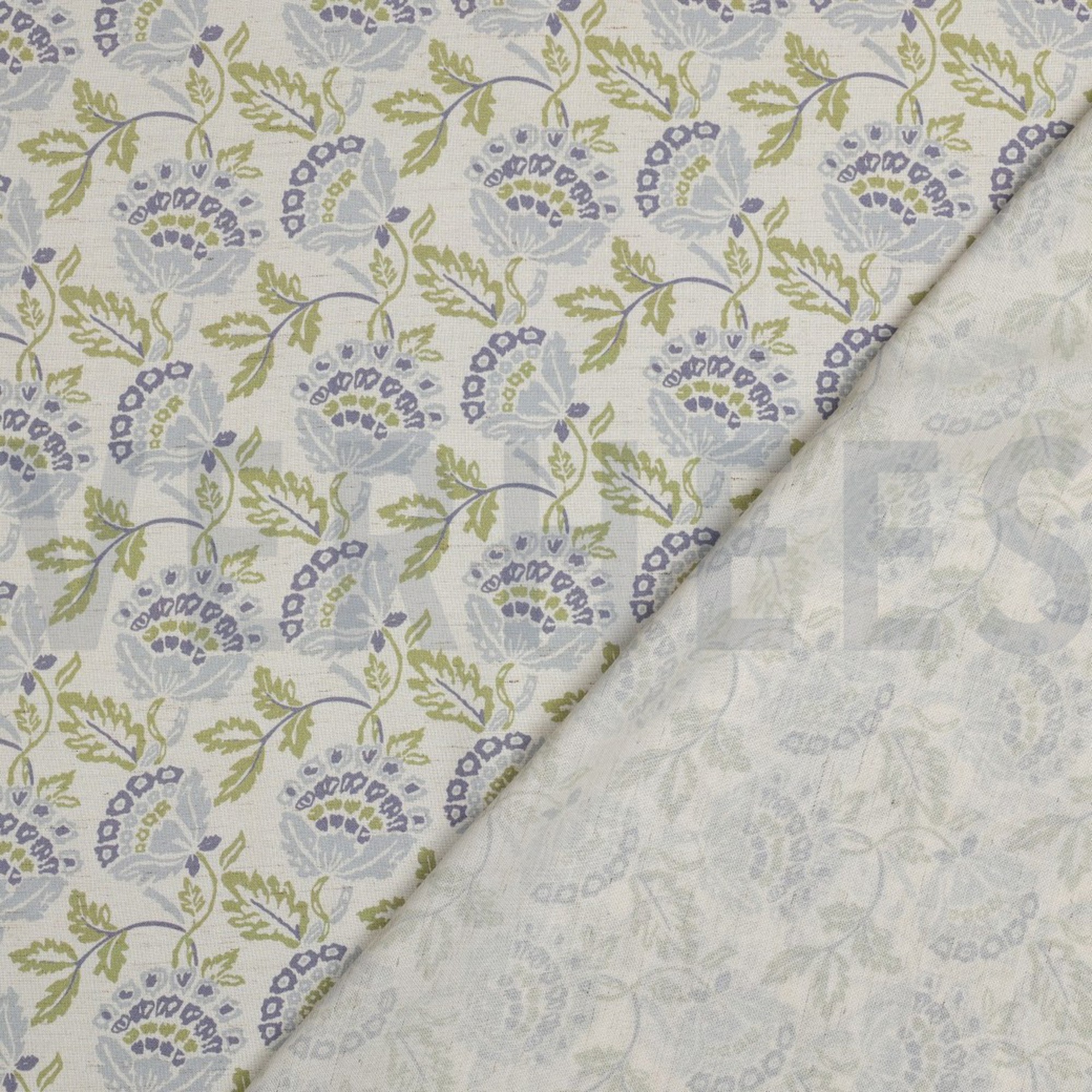 LINEN VISCOSE DIGITAL FLOWERS ECRU (high resolution) #4