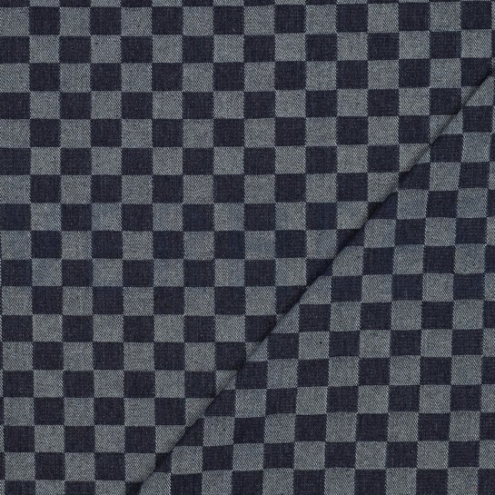 DENIM JACQUARD KAROS JEANSBLAU #7