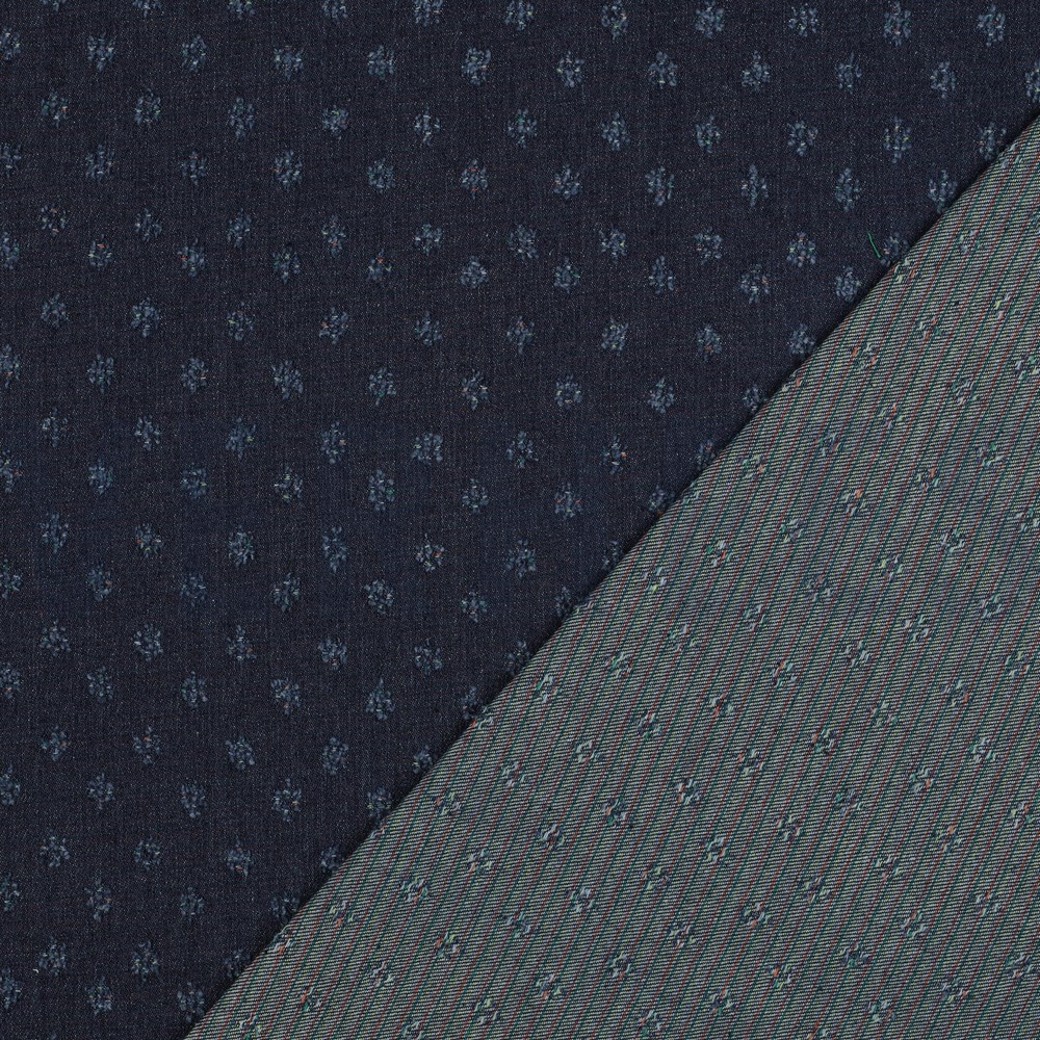 DENIM JACQUARD DOTS JEANS #4