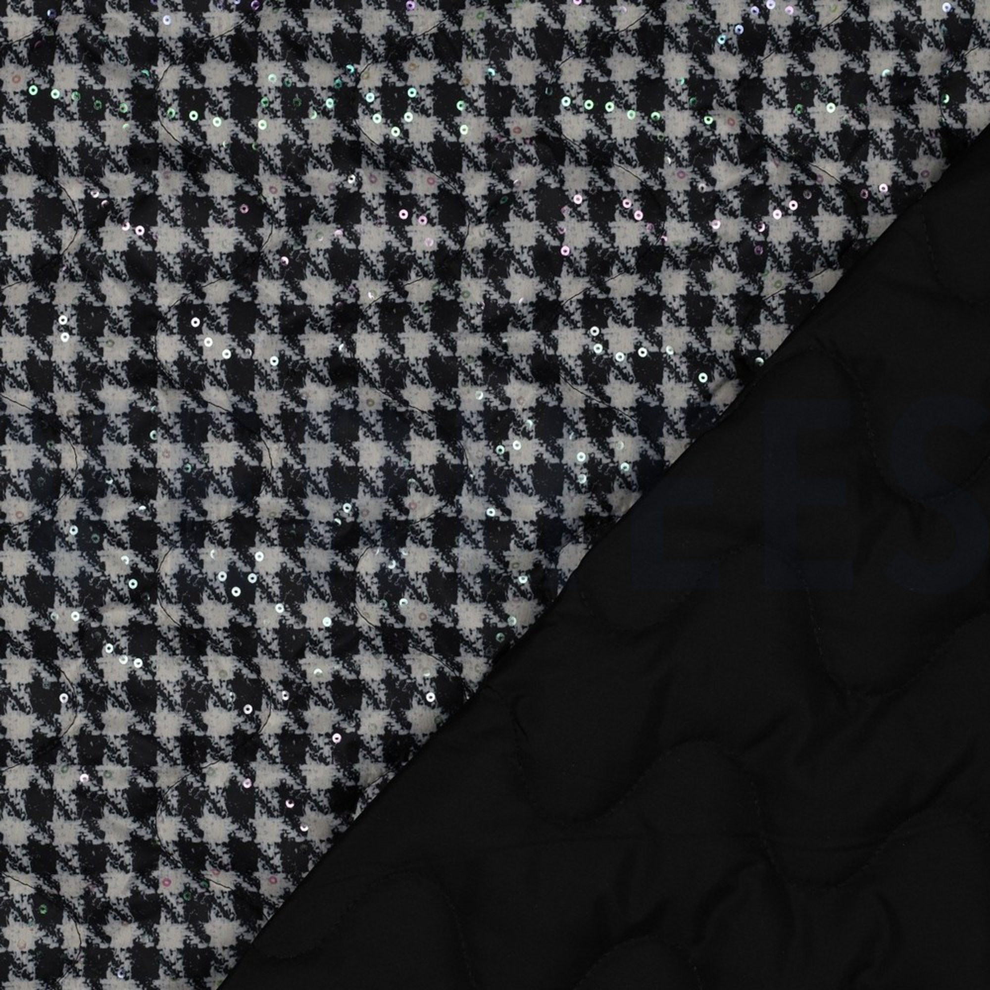 STEPPED PIED DE POULE FOIL SPANGLES BLACK/ PASTEL FOIL SPANGLES (high resolution) #4