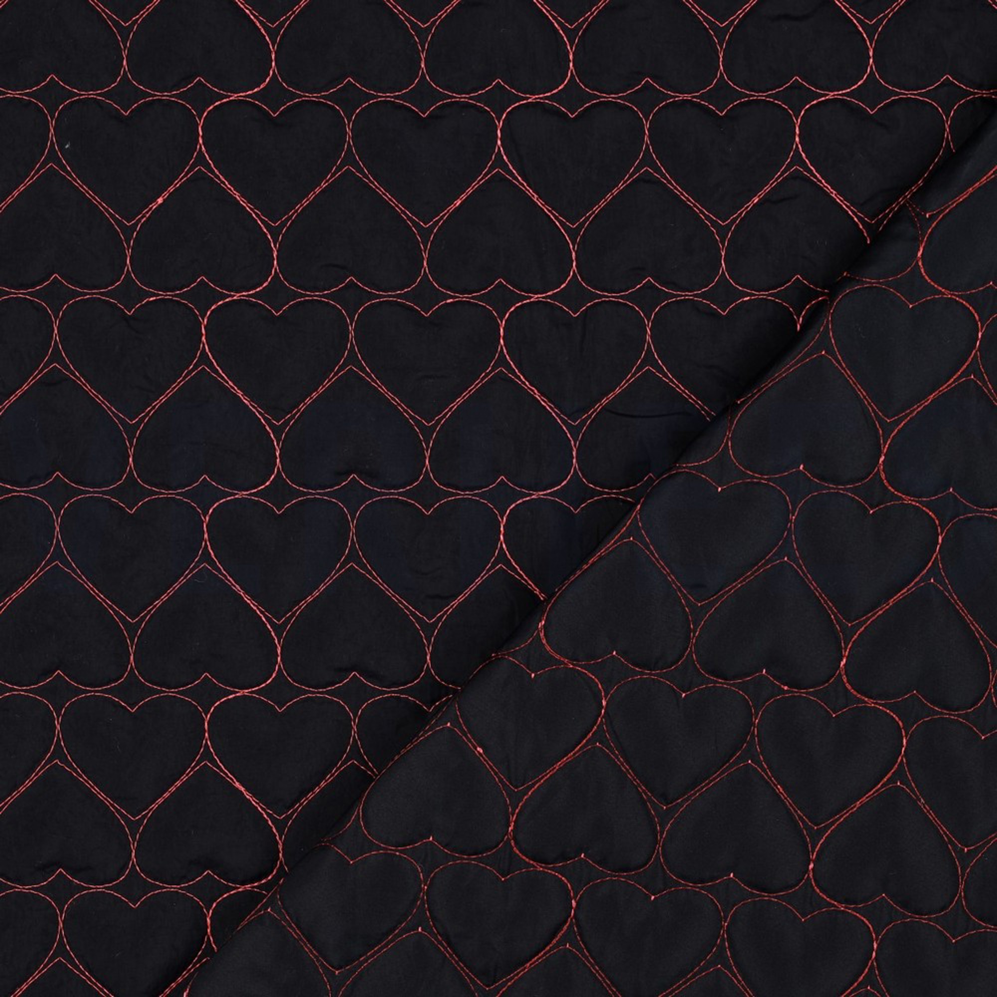 STEPPED EMBROIDERY NEON HEARTS NAVY/PINK NEON (high resolution) #4