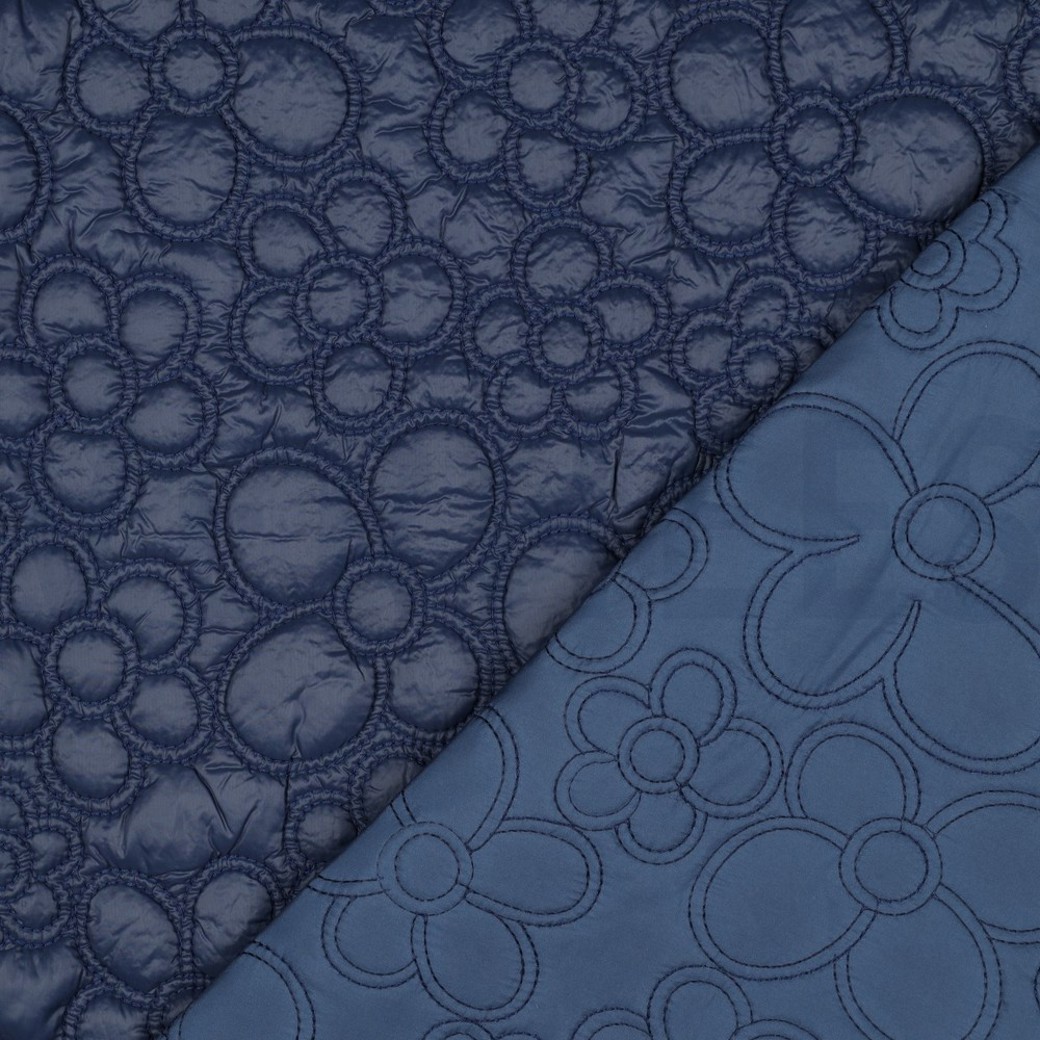 STEPPED FLOWERS NAVY #4
