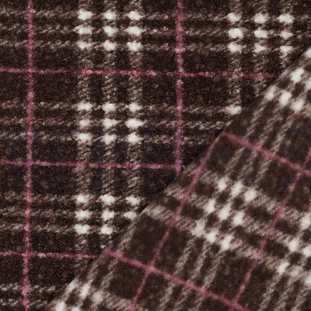 BOUCLE CHECKS BROWN #4