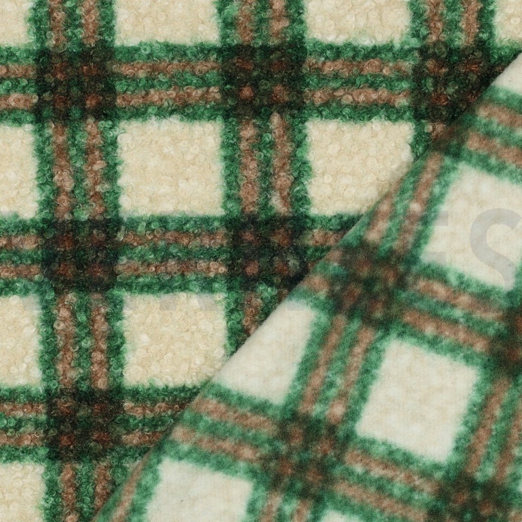 BOUCLE CHECKS GREEN #4