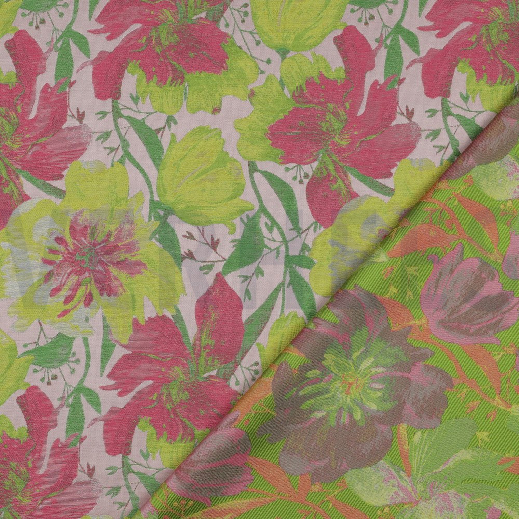 JACQUARD FLOWERS PINK / YELLOW (high resolution) #4