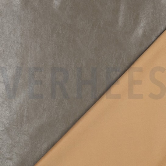 IMITATIELEER GLANZEND STRETCH STEEN/GRIJSBEIGE #7