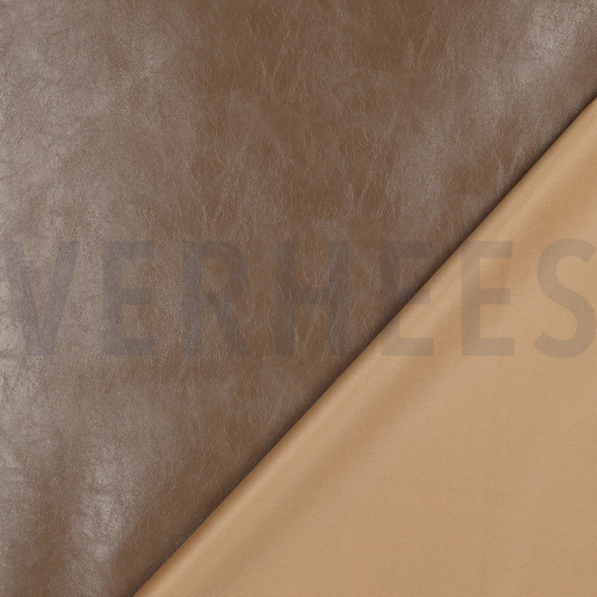 FAUX LEATHER SHINY STRETCH TAUPE (high resolution) #4