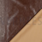 FAUX LEATHER SHINY STRETCH BROWN (thumbnail) #4