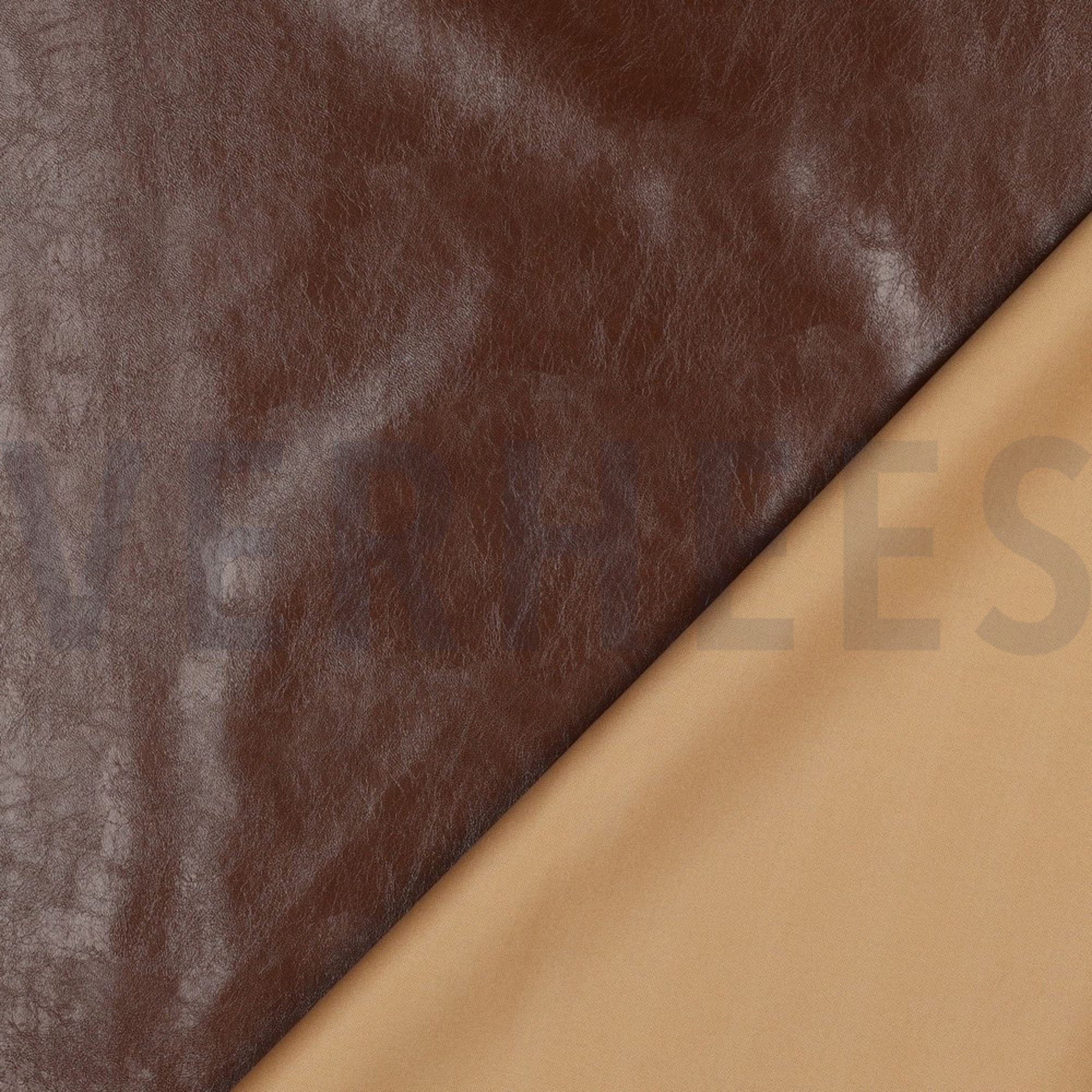 FAUX LEATHER SHINY STRETCH BROWN (high resolution) #4