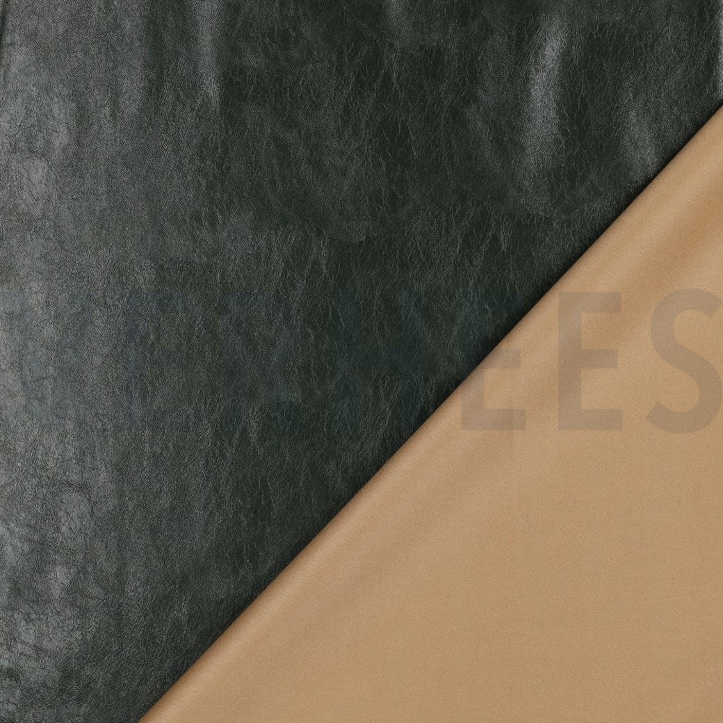 FAUX LEATHER SHINY STRETCH GREEN #4