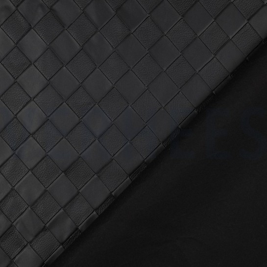 KUNSTLEDER GEWEBT SCHWARZ #7