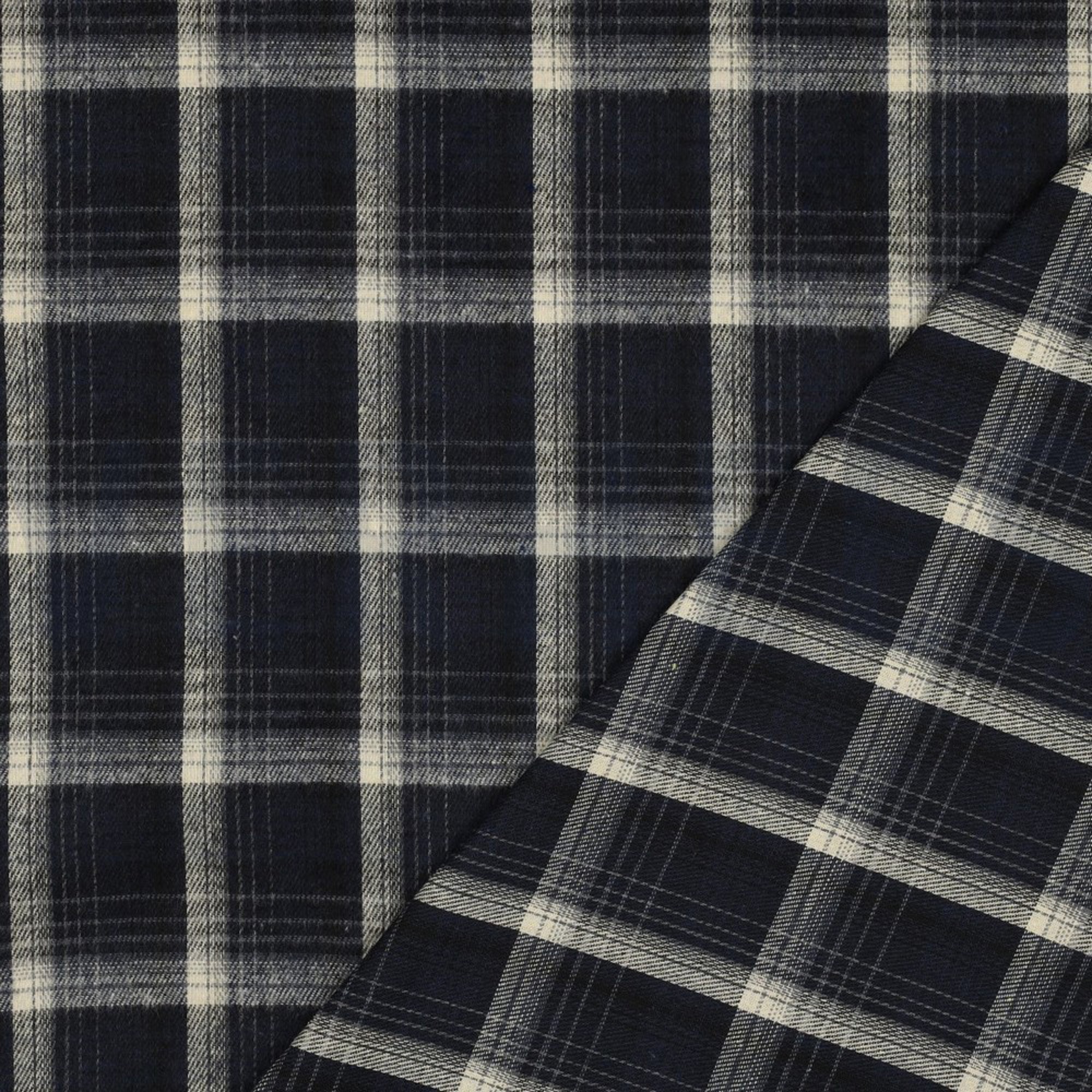 BRUSHED YARN DYED CHECKS NAVY (high resolution) #4
