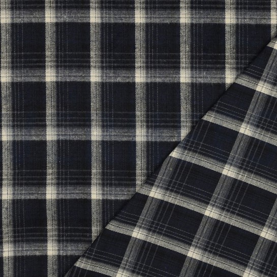 BRUSHED YARN DYED CHECKS NAVY #7