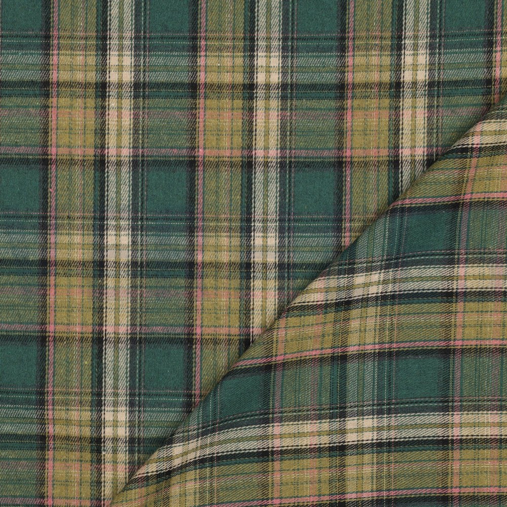 BRUSHED YARN DYED CHECKS GREEN (high resolution) #4