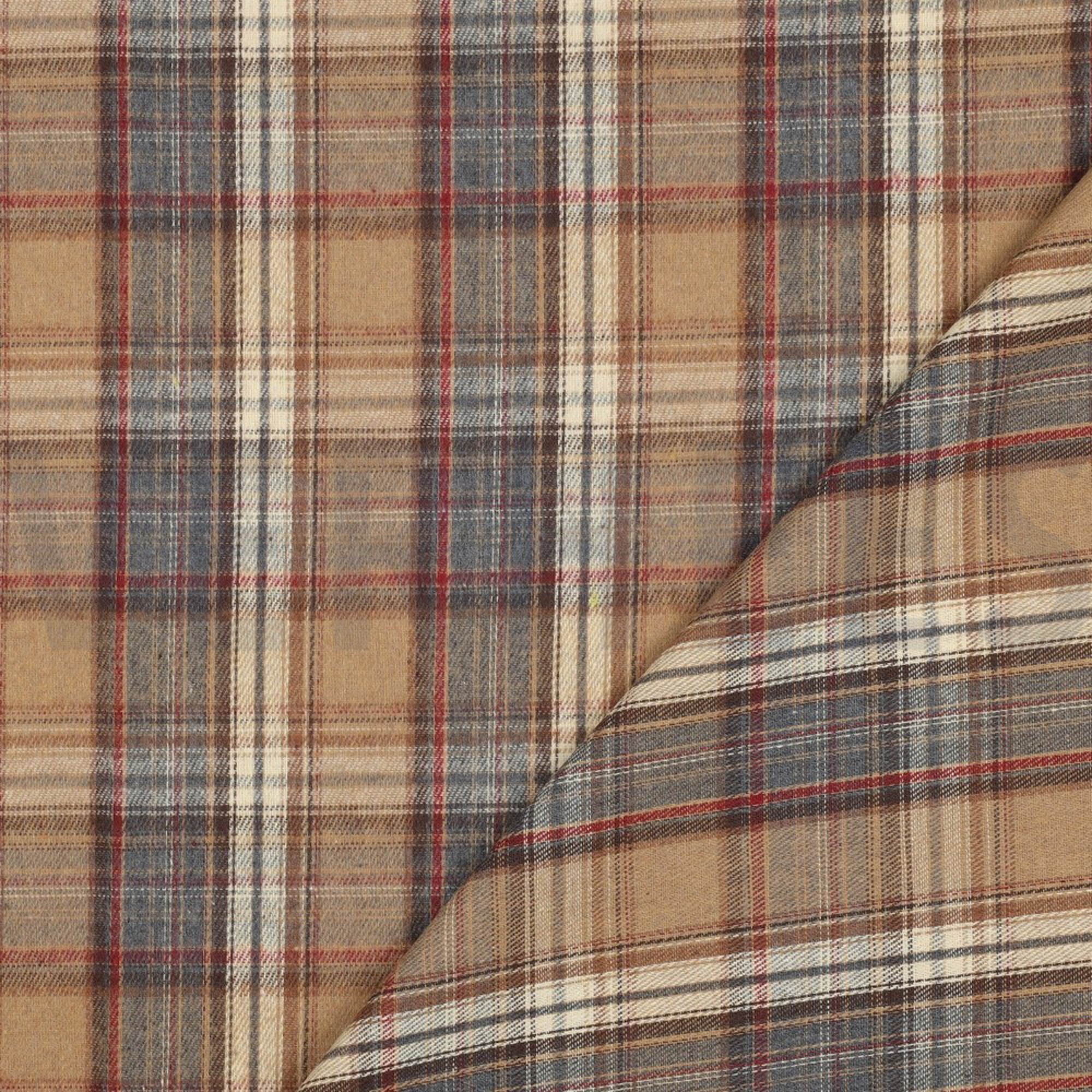 BRUSHED YARN DYED CHECKS BEIGE (high resolution) #4