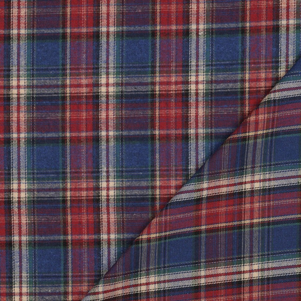 BRUSHED YARN DYED CHECKS BORDEAUX #4
