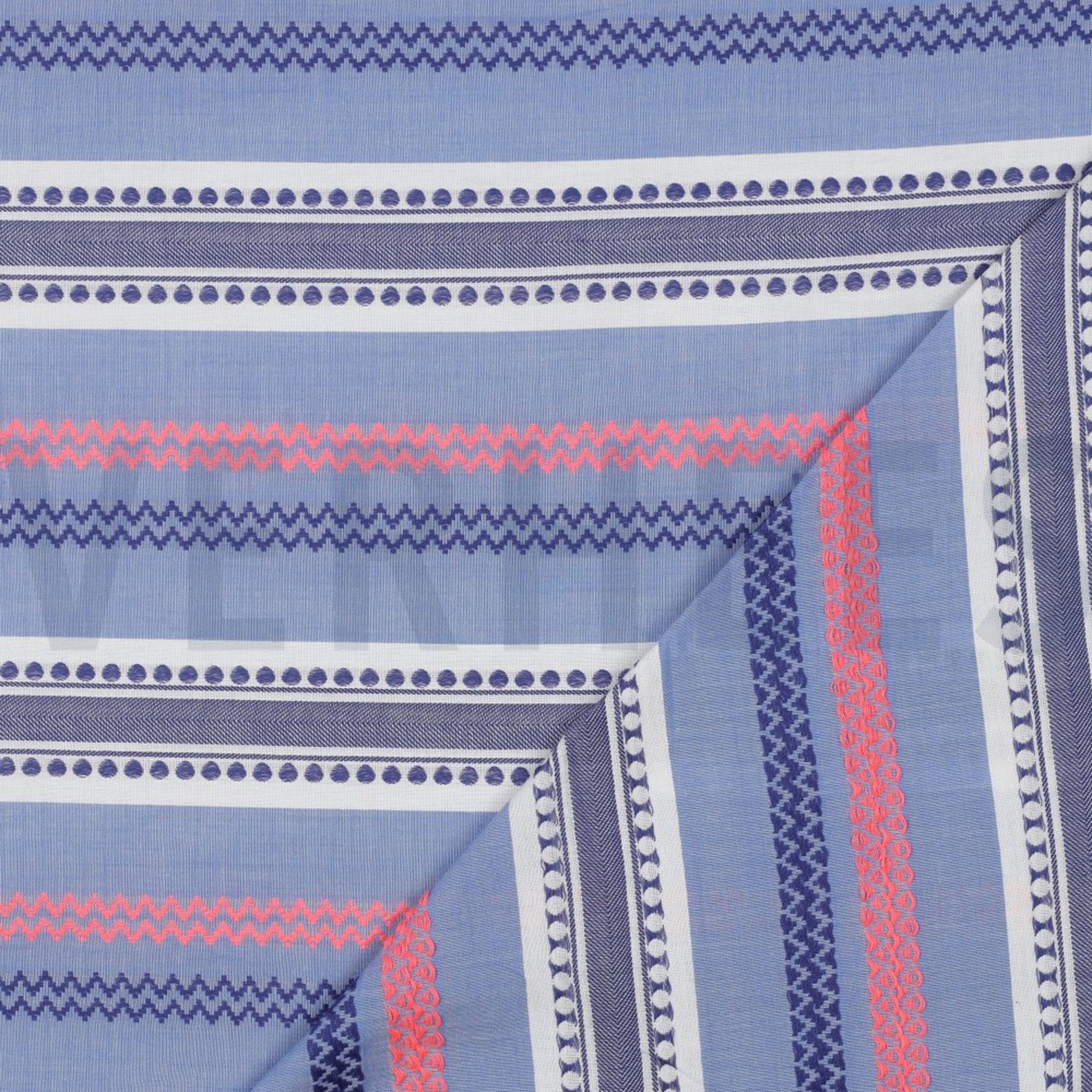 COTTON YARN DYED JACQUARD NEON LIGHT BLUE / PINK (high resolution) #4