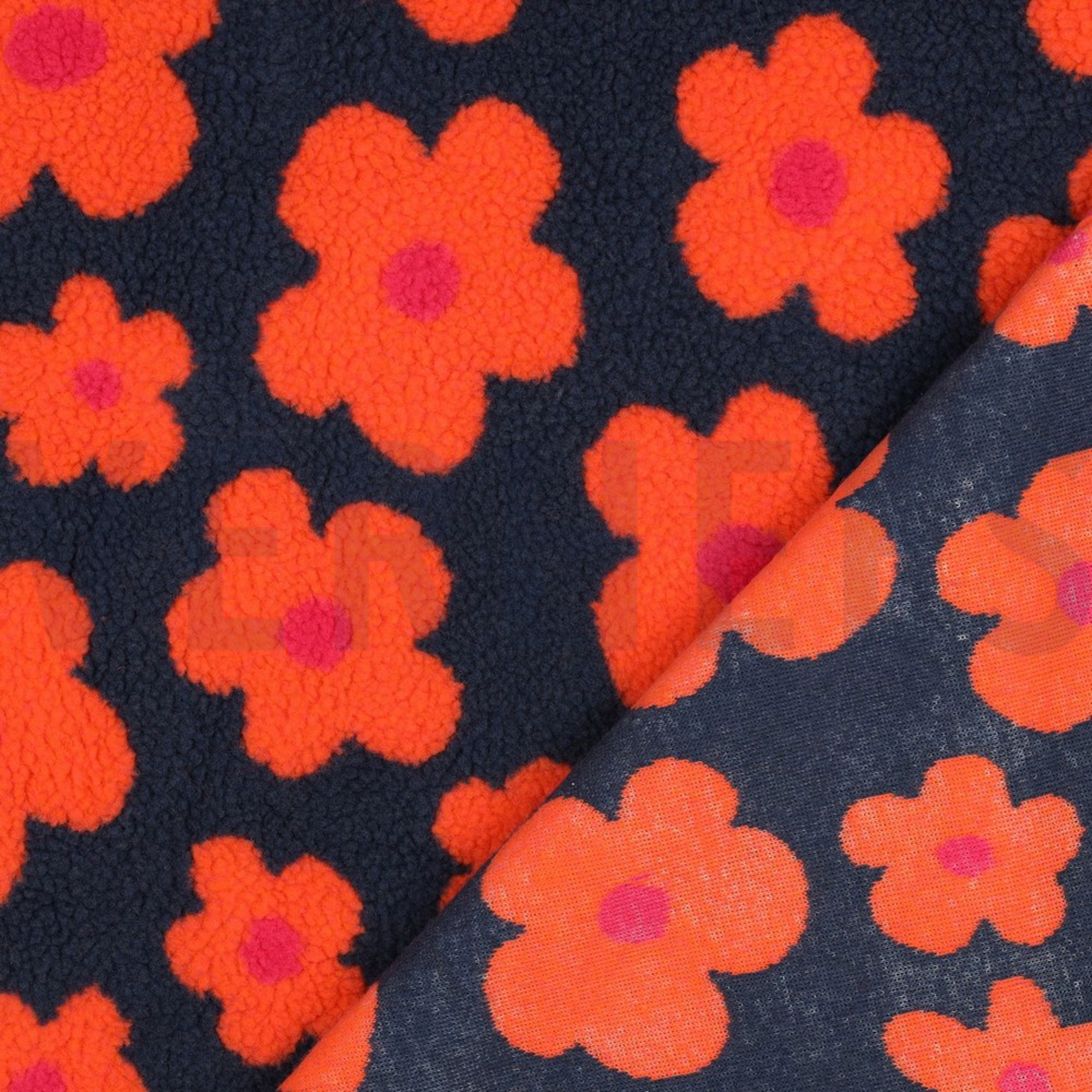 TEDDY FLOWERS NAVY/CORAL (high resolution) #4