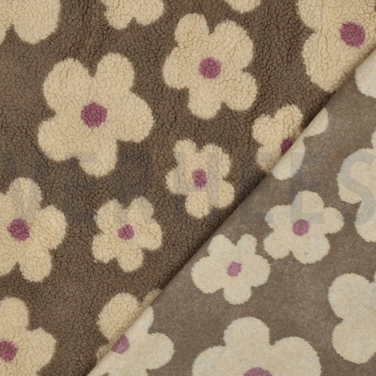 TEDDY JACQUARD FLOWERS TAUPE/ BEIGE #7