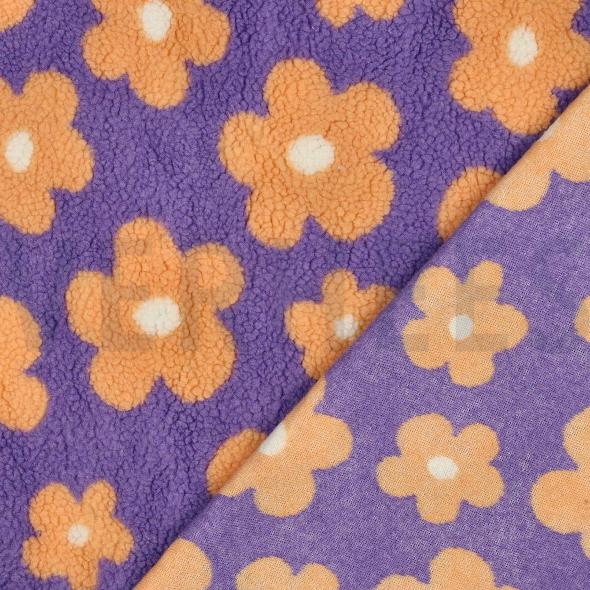TEDDY JACQUARD FLOWERS LILAC / APRICOT (high resolution) #4