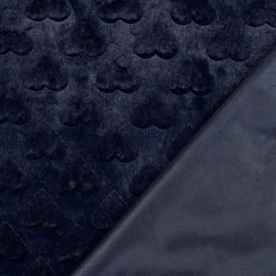 KUNSTPELZ HERZEN MARINEBLAU #7