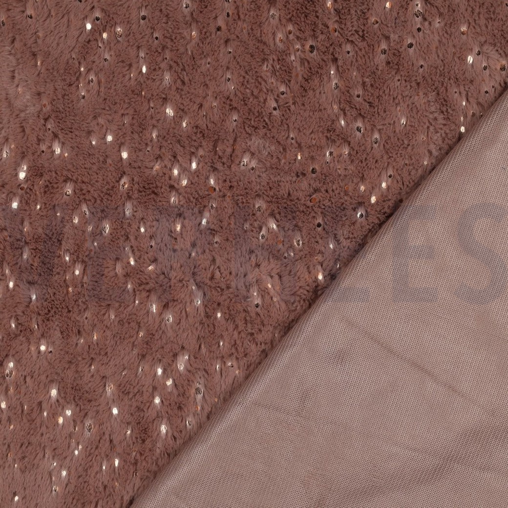 FUR WITH FOIL DARK ROSE #4
