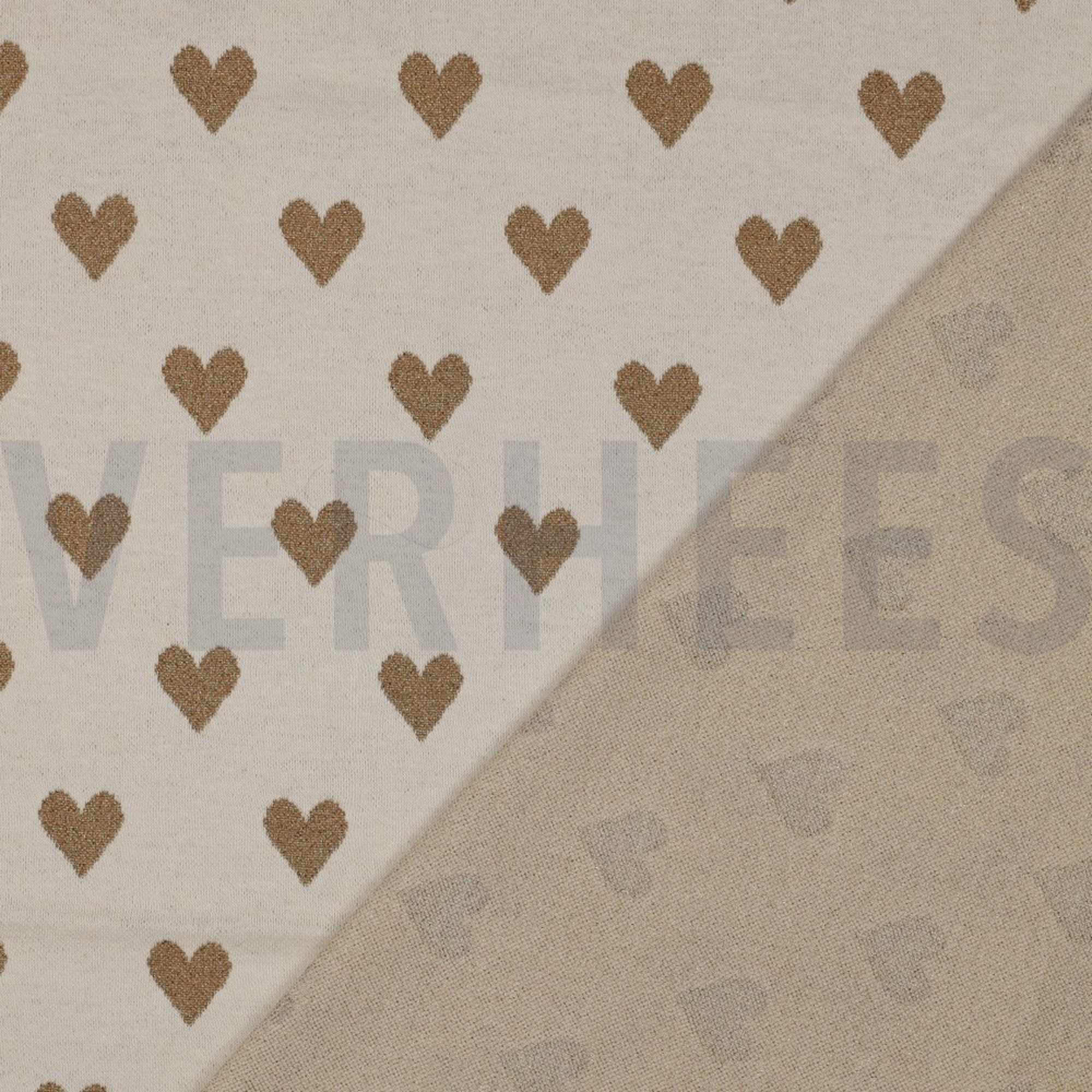 KNITTED JACQUARD LUREX HEARTS NATURAL (high resolution) #4