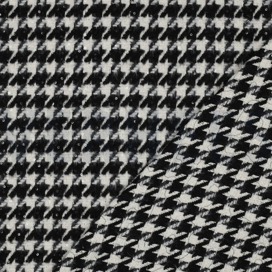 PIED DE POULE PAILLETES ZWART #7