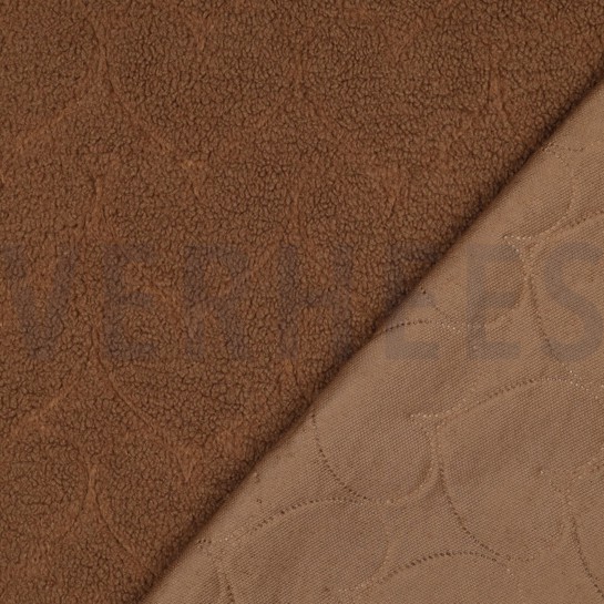 TEDDY JACQUARD HEARTS BROWN #7