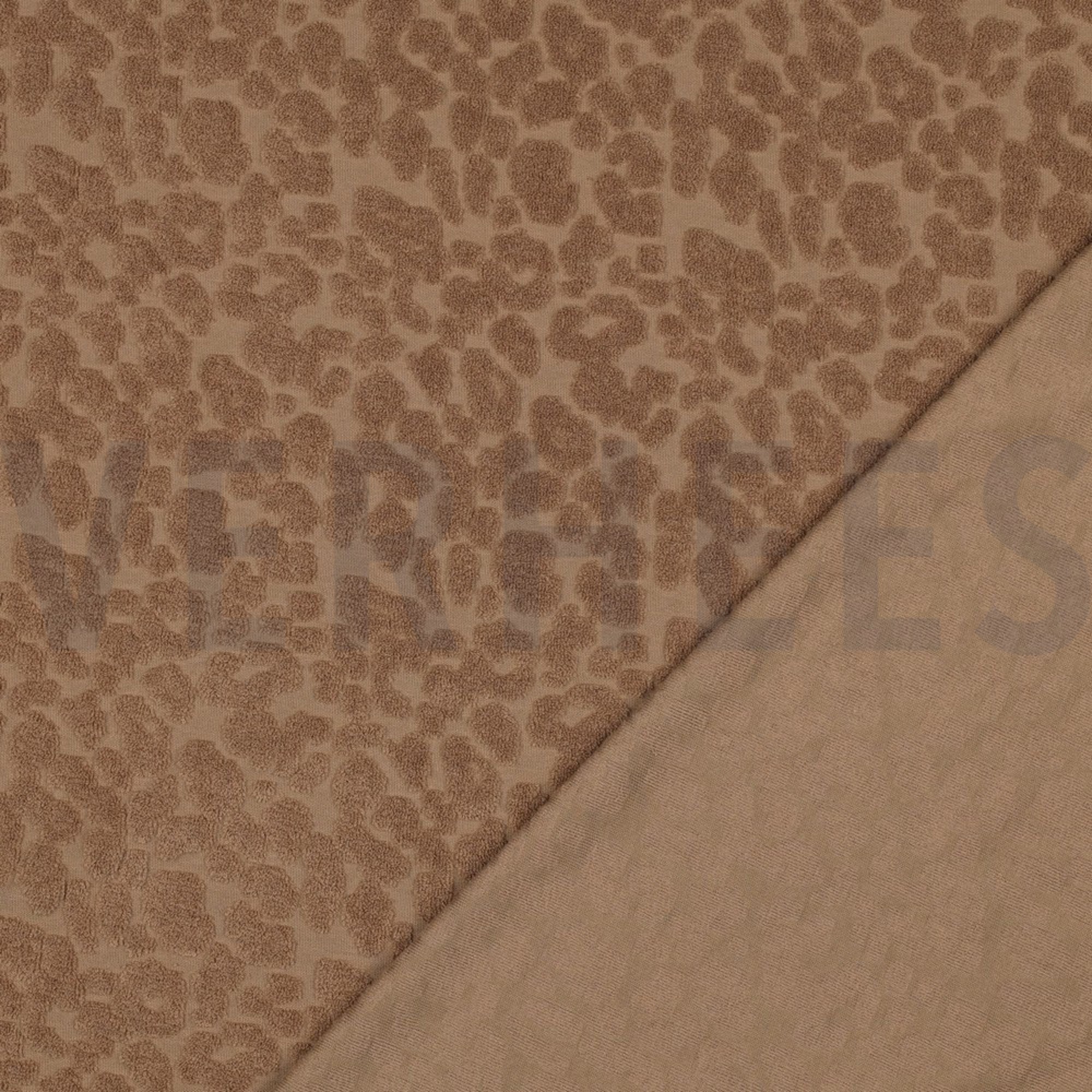 COTTON TOWELING KNIT ANIMAL SKIN BROWN (high resolution) #4