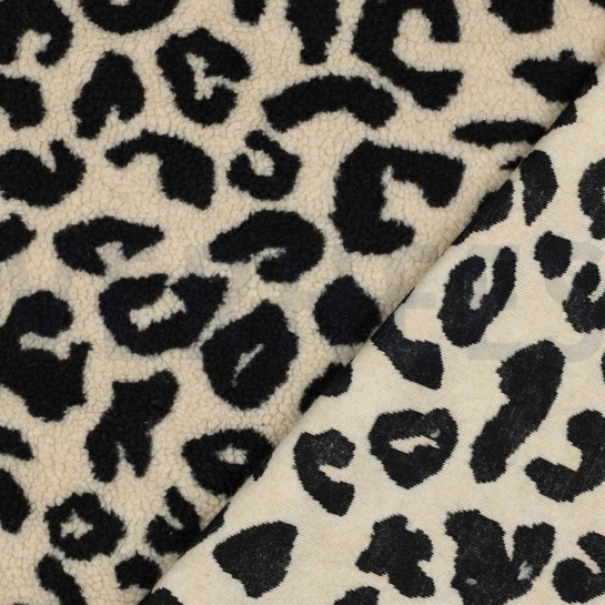 TEDDY JACQUARD ANIMAL SKIN BLACK #7