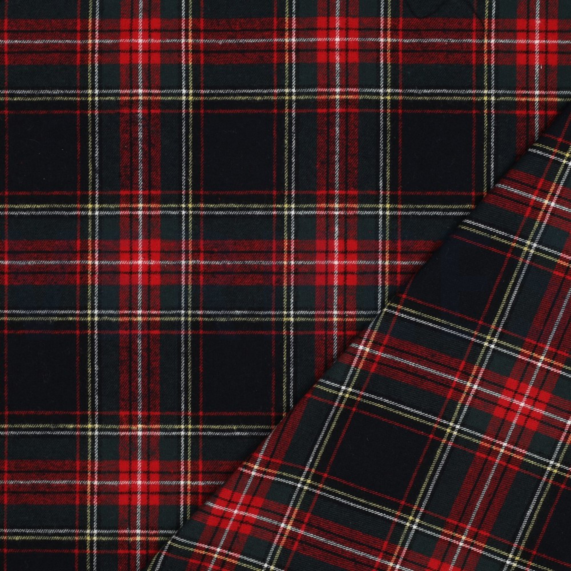 COTTON YARN DYED BRUSHED CHECKS NAVY/RED (high resolution) #4