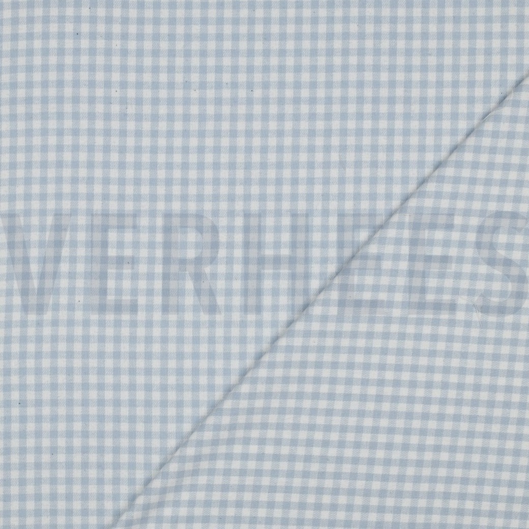 COTTON YARN DYED BRUSHED CHECKS LIGHT BLUE #4
