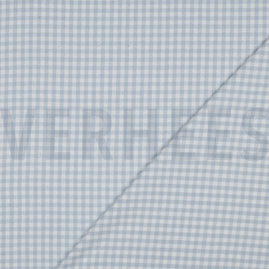 KATOEN GARENGEVERFD GEBORSTELDE RUITEN LICHTBLAUW #7