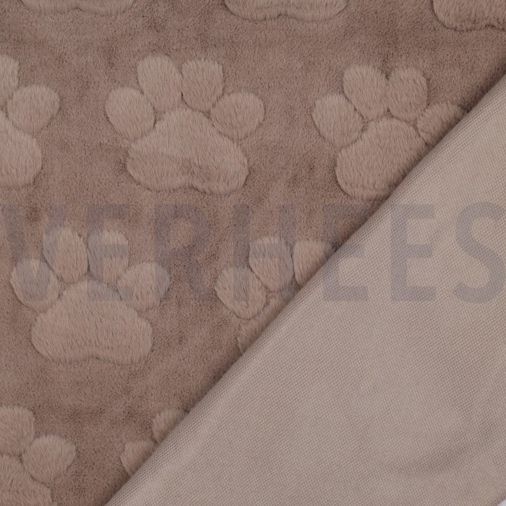 FLEECE DOG PAWS TAUPE #4