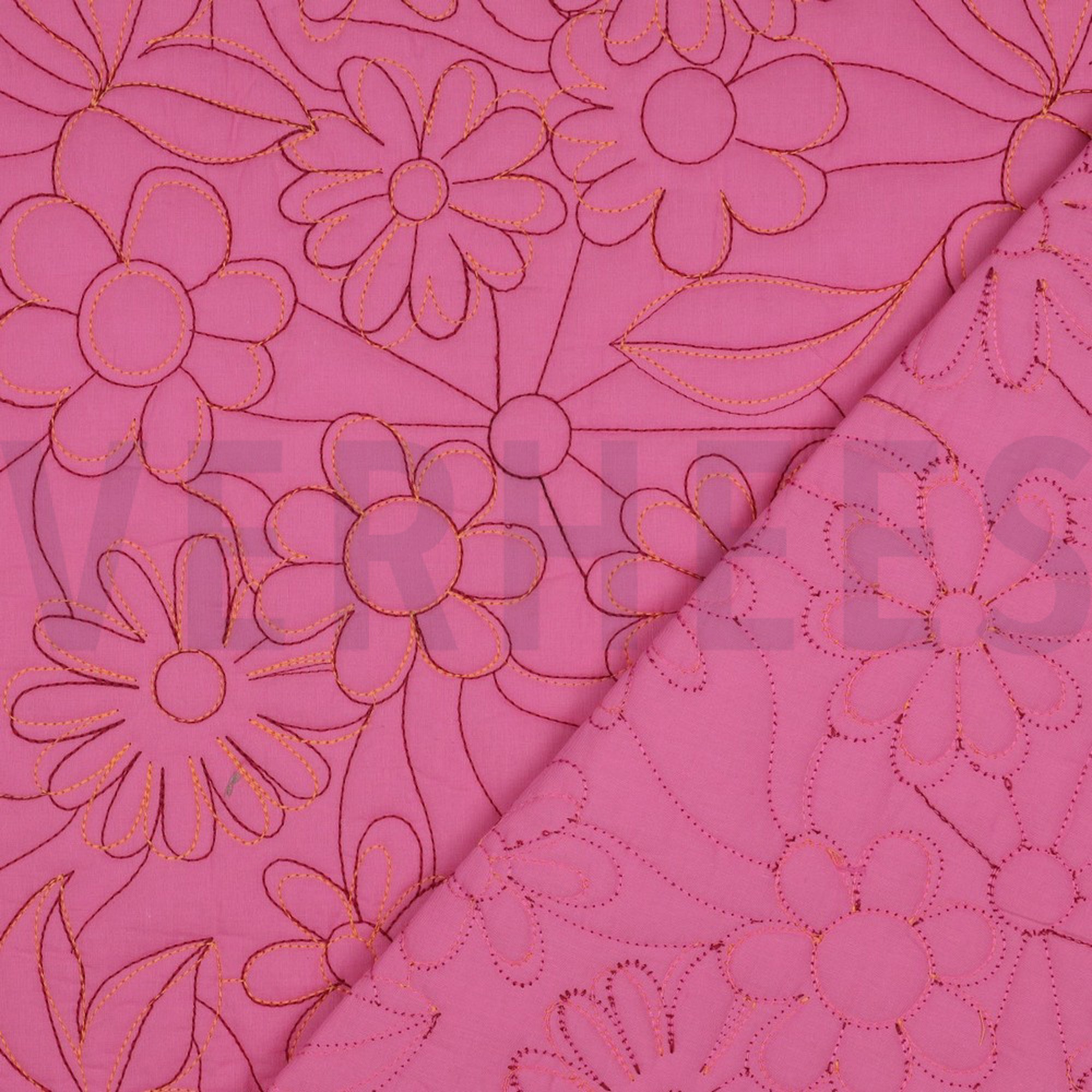 COTTON STEPPED FLOWERS PINK (high resolution) #4