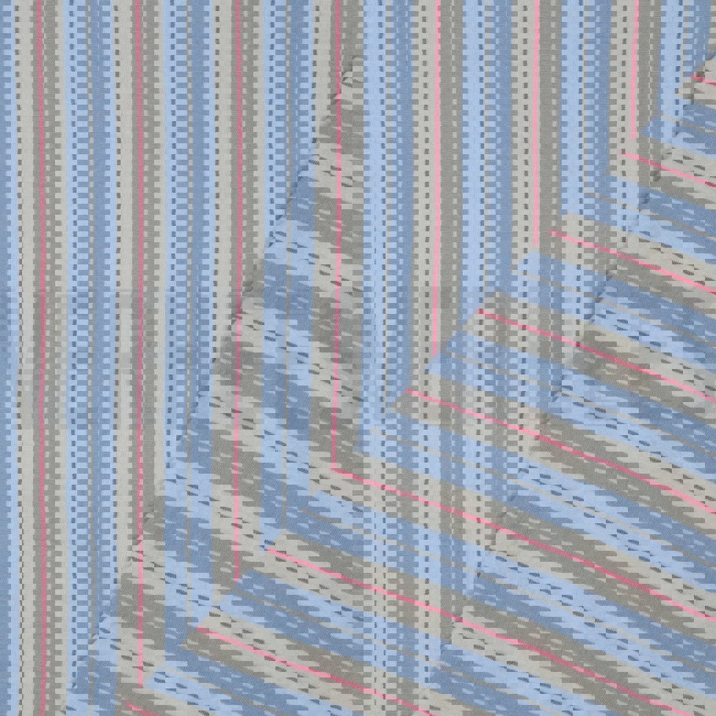 DOUBLE GAUZE YARN DYED STRIPES BLUE #4