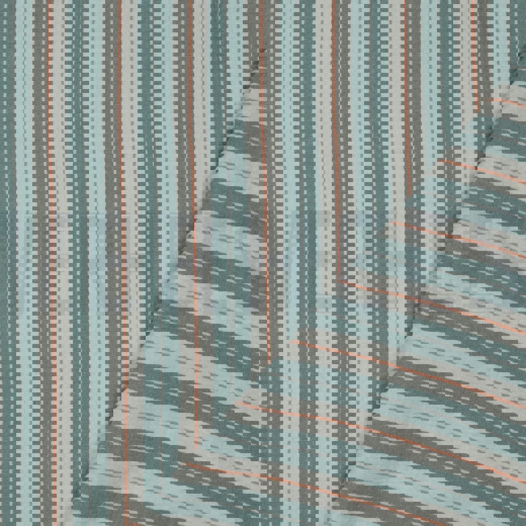DOUBLE GAUZE YARN DYED STRIPES GREEN #4