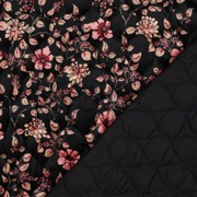 STEPPED VELVET DIGITAL FLOWERS BLACK (thumbnail) #4
