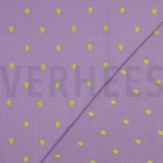 DOUBLE GAUZE EMBROIDERY NEON HEARTS LAVENDER (thumbnail) #4