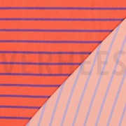 COTTON TOWELLING YARN DYED STRIPES ORANGE / PURPLE (thumbnail) #4