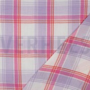 DOUBLE GAUZE YARN DYED CHECKS LAVENDER (thumbnail) #4